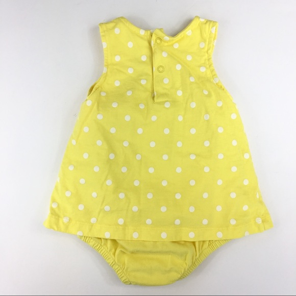 EUC Carter’s Yellow Onesie Turtle Appliqué Dress - Picture 2 of 7
